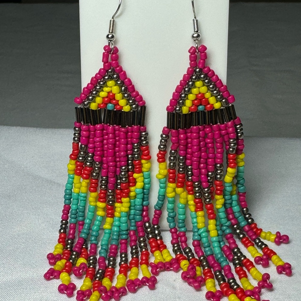 Boho Seeds Beaded  Earrings